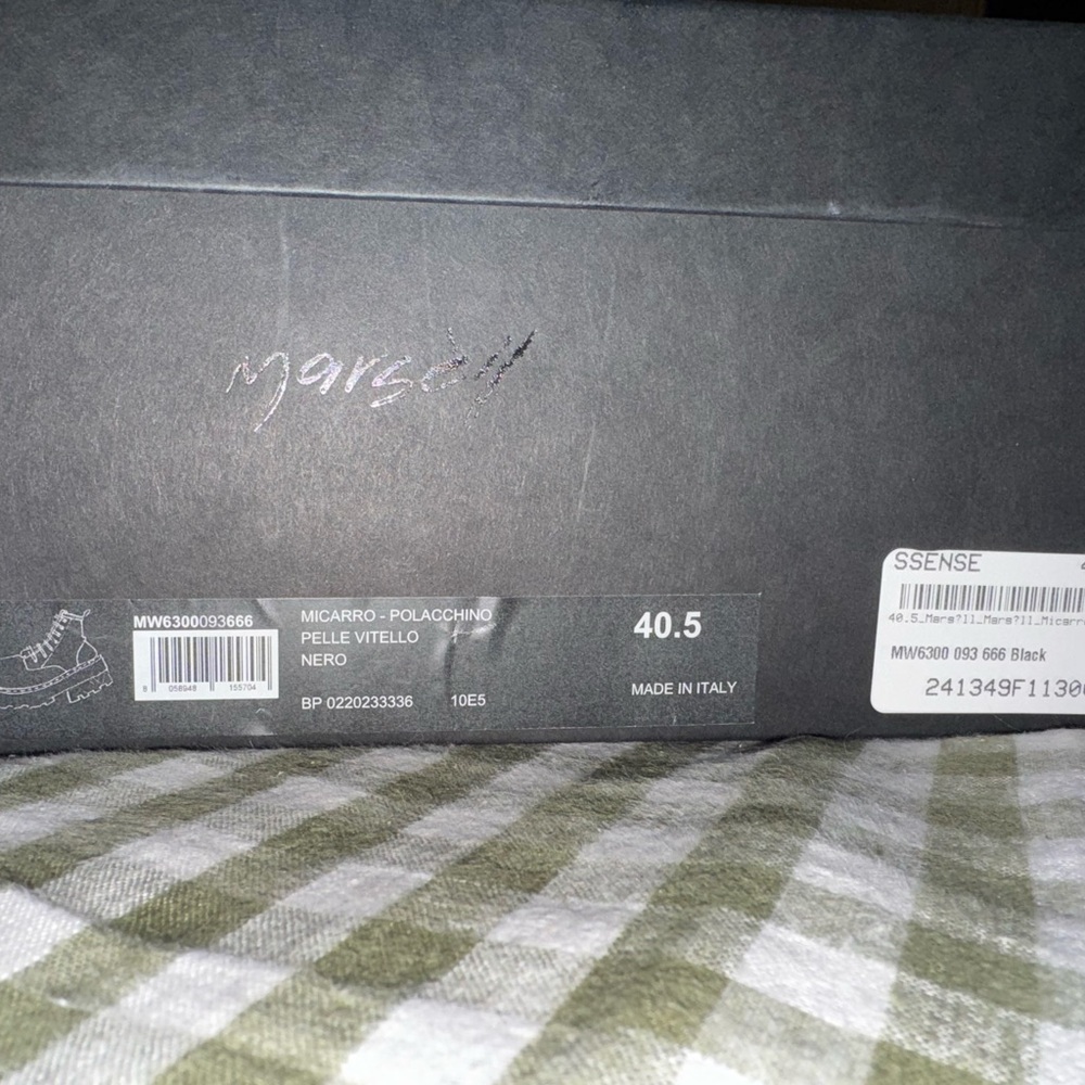 Marsell Black Micarro Lace Up Leather Black Boots Brand New 🖤✨ EU size 40.5 - Picture 9 of 9